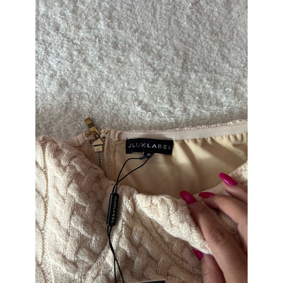NWT JLUXLABEL Beige Davina Knit Bustier Top Size Medium - Picture 5 of 5